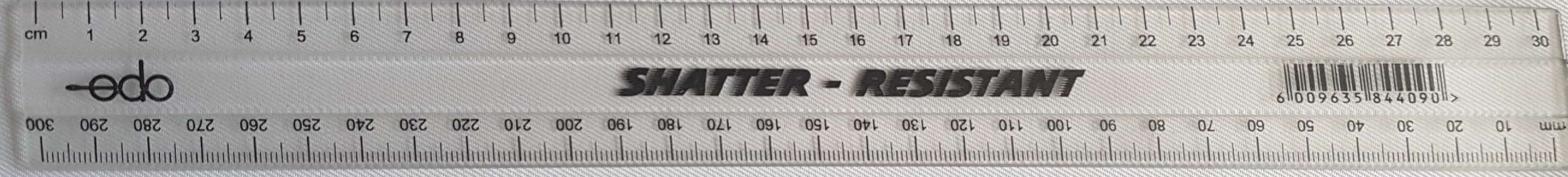 Marlin Edo 30cm Clear Rulers (10 Pack)