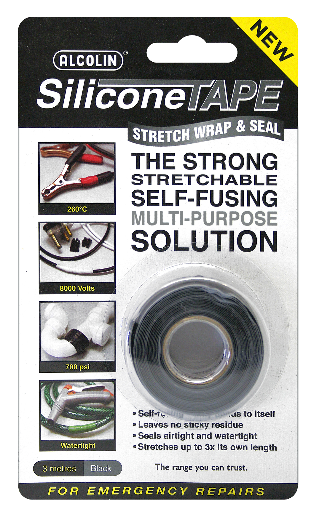 Alcolin Silicone Tape – 3m Black