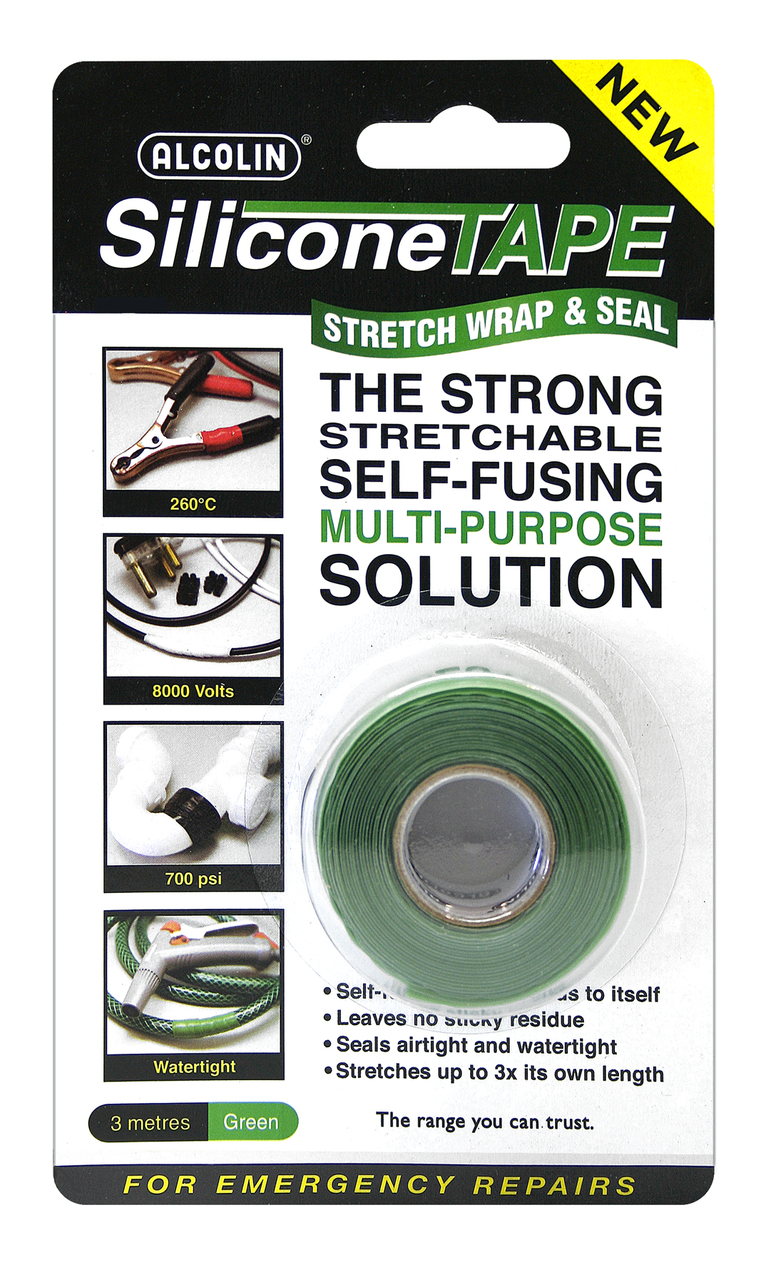 Alcolin Silicone Tape – 3m Green