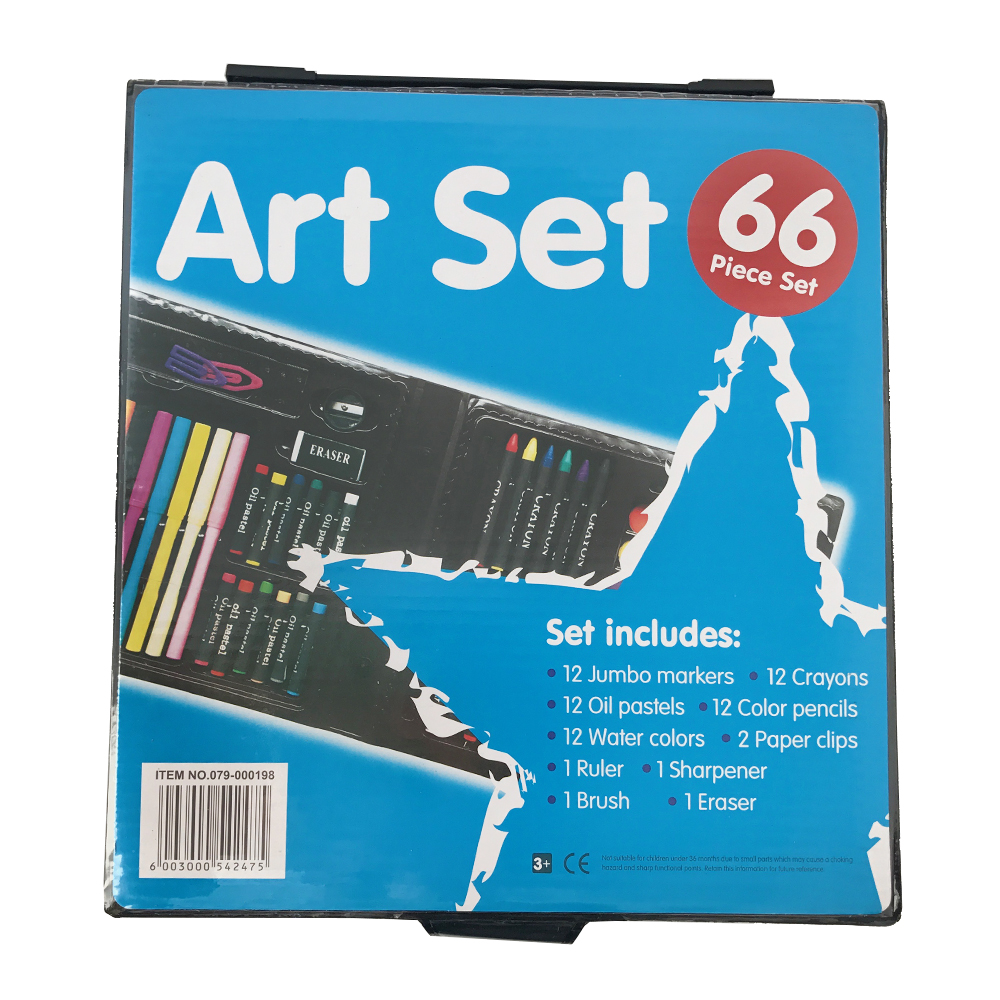 Arts and Crafts Markers, Pencils & Pastels Set – 66 Piece