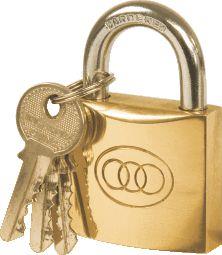 Padlock Tri Brass – 38mm