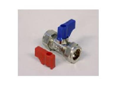 Waldo Ball-O-Stop+Lever Handle Cxc 15mm Brass