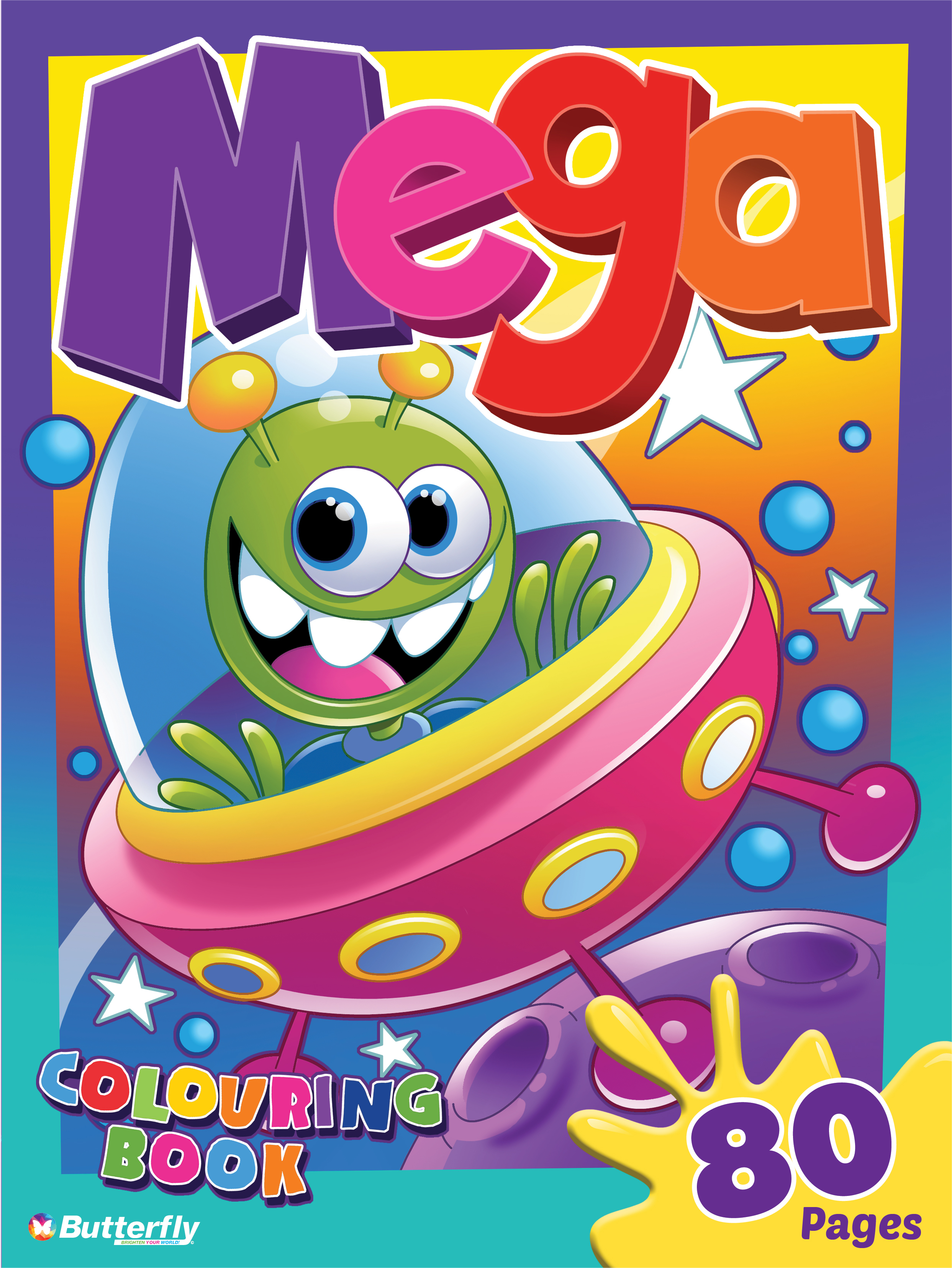 Butterfly Mega Colouring Book 80 Pages