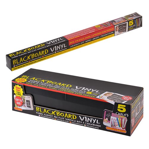 Bulk Pack 5 X Blackboard Vinyl 5 Assorted Chalks – 45x110cm