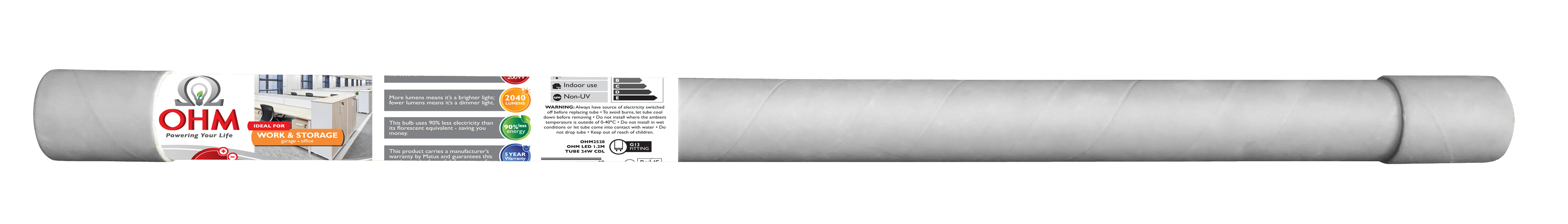 OHM – LED Tube 1000 Lumen – White