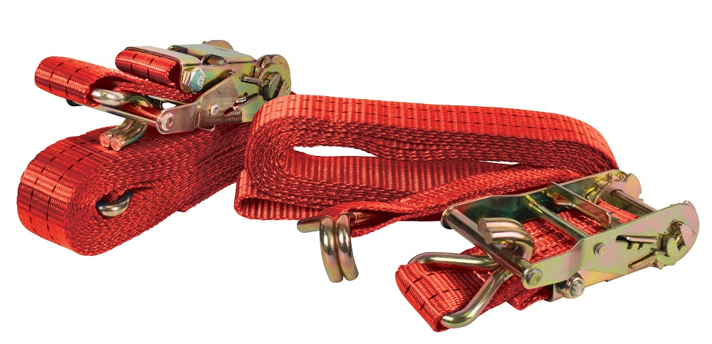 Xtreme Living – 2 Piece Ratchet Tie Down Set In Holder