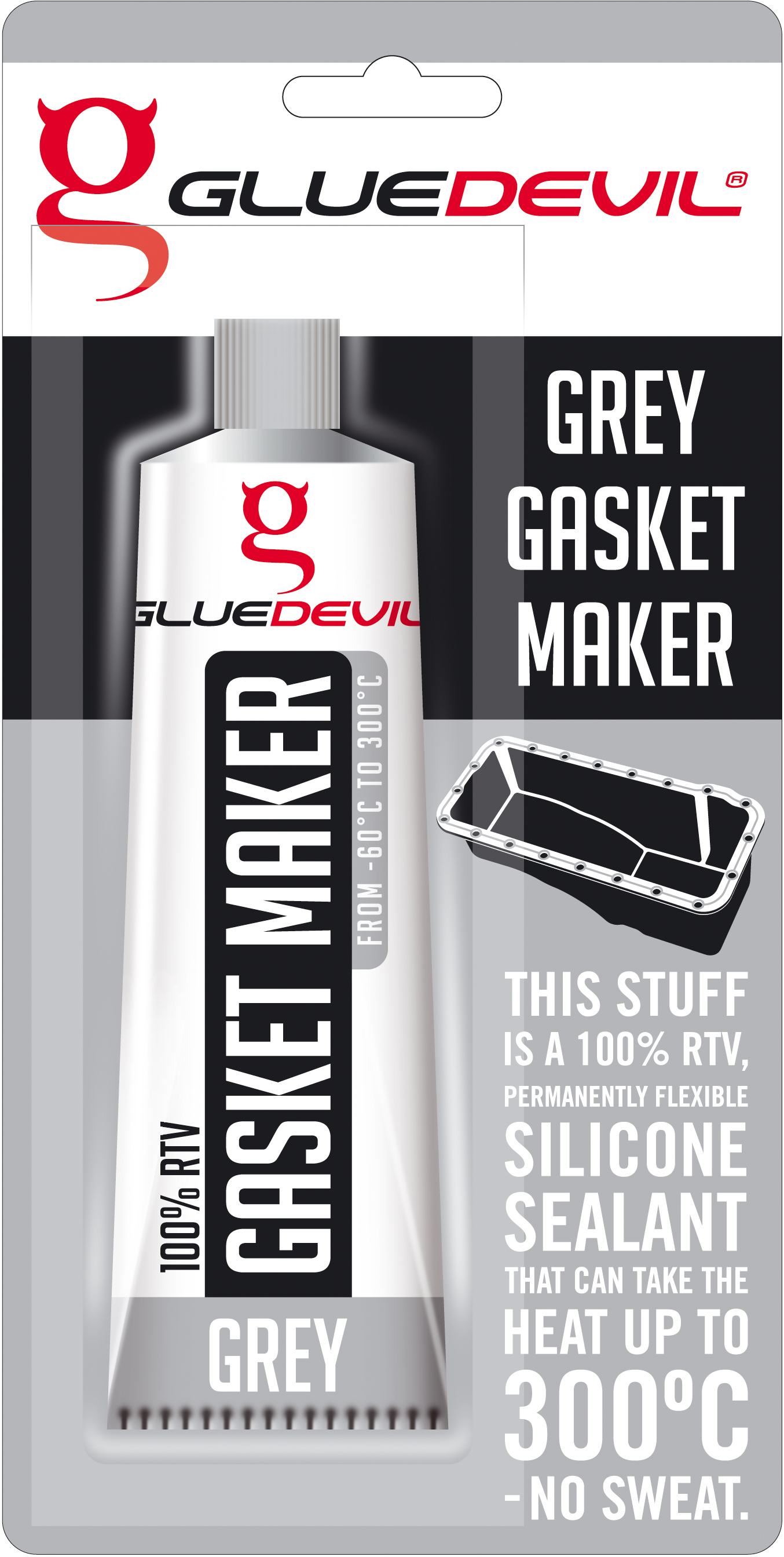 Glue Devil – 90ml Gasket Maker Blister – Grey