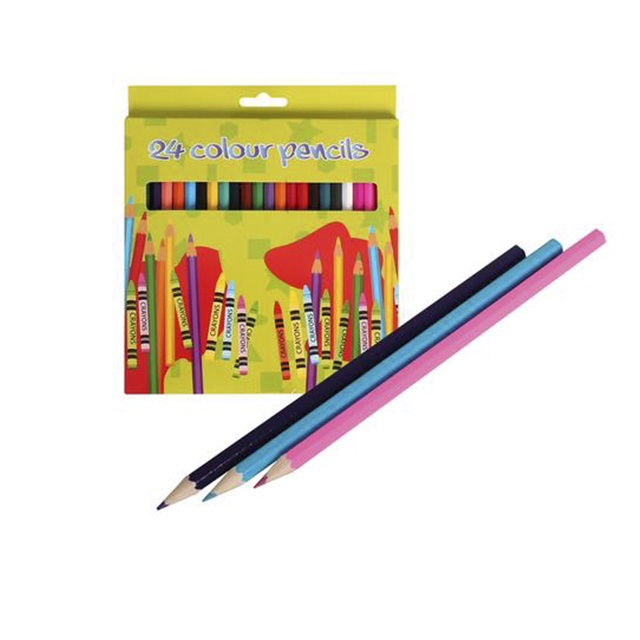 Pencil Crayon 24 Set for School & Arts and Craft (Pack of 3)