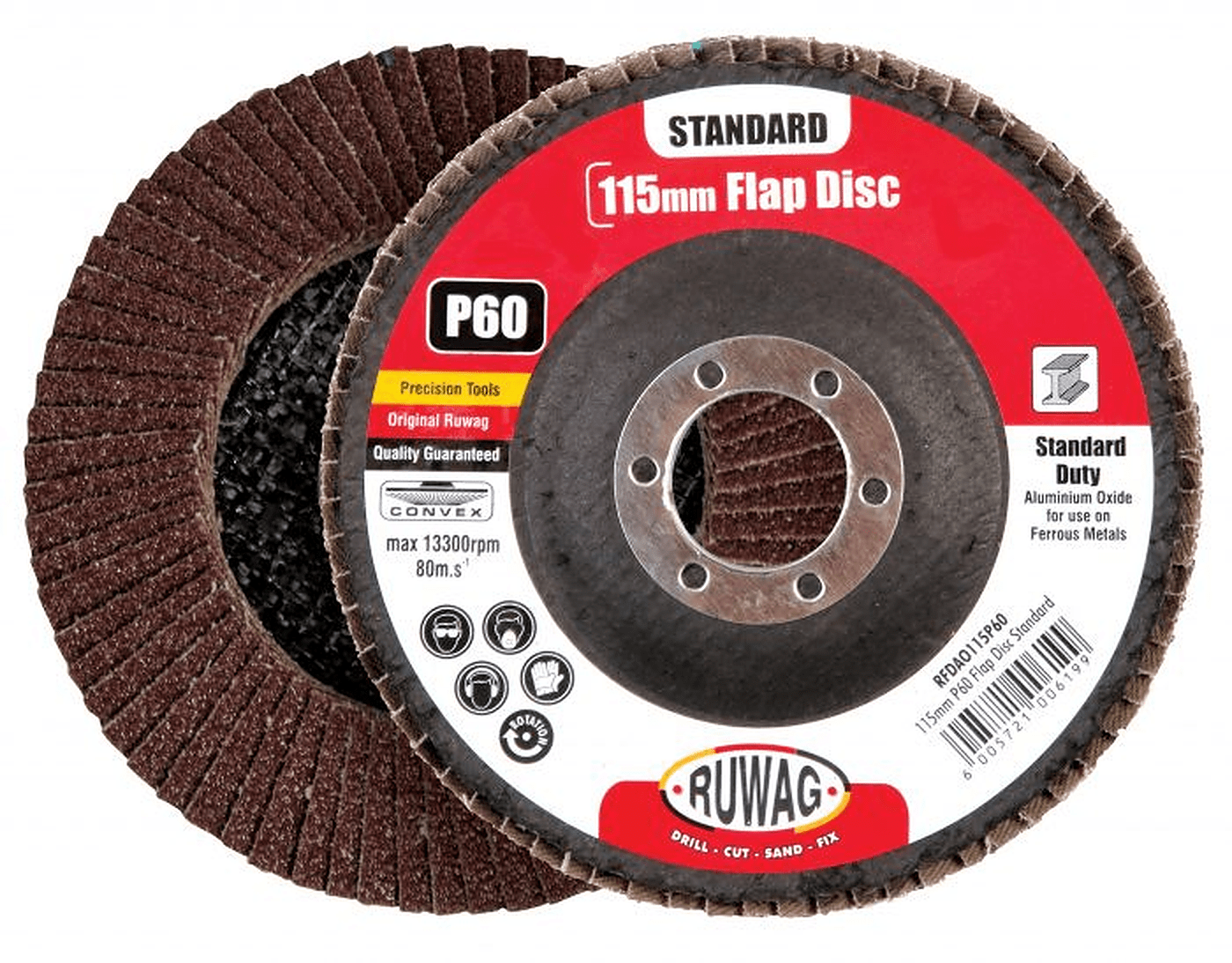 Ruwag 115mm P80 Flap Disc Standard