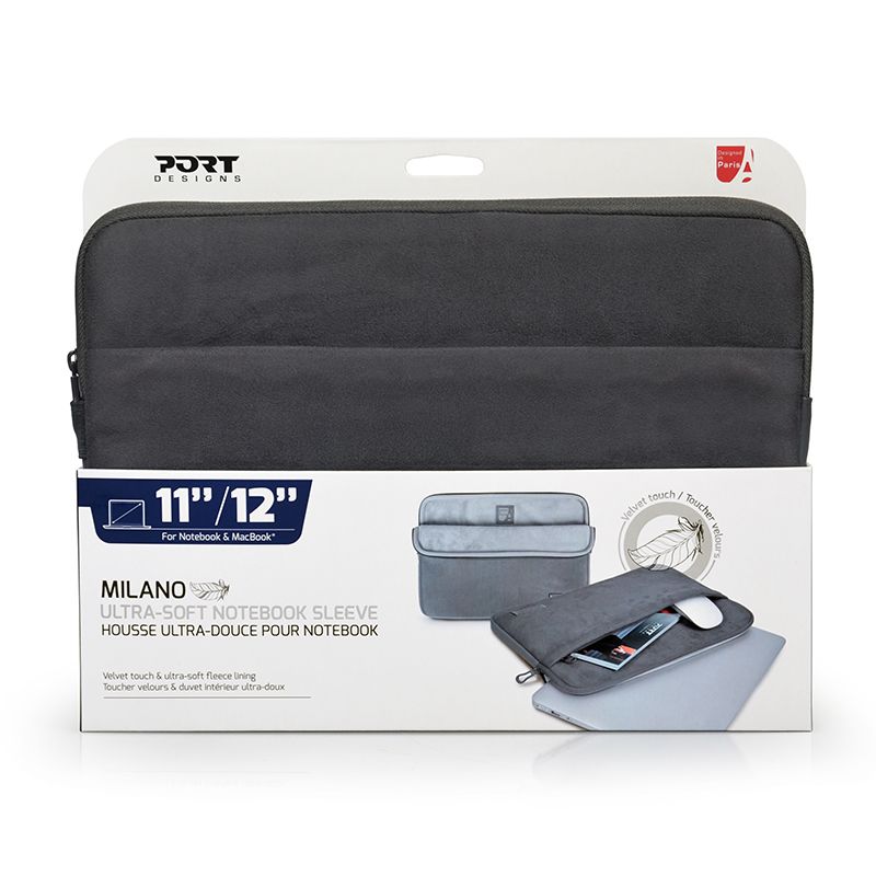Port Designs Torino 10/12″ Notebook Sleeve – Grey