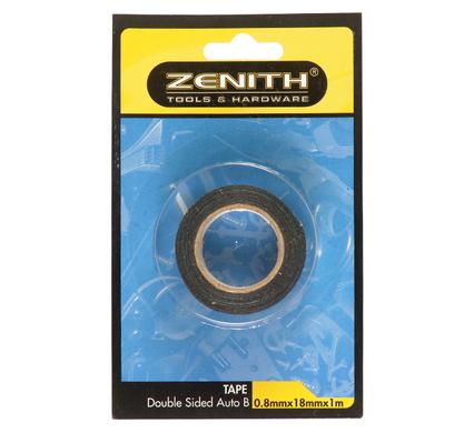 Bulk Pack 8 x Zenith Double Sided Auto Tape 0.8mm x 18mm x 1m