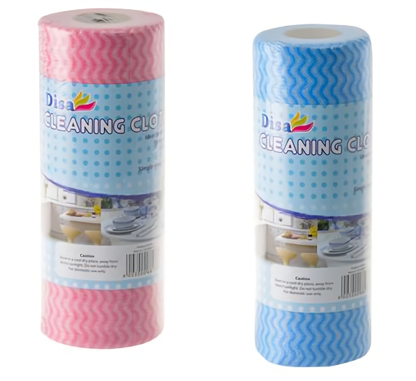 Bulk Pack 4 x Cleaning Cloth Roll 30’S 50cm x 22cm – Pink & Blue