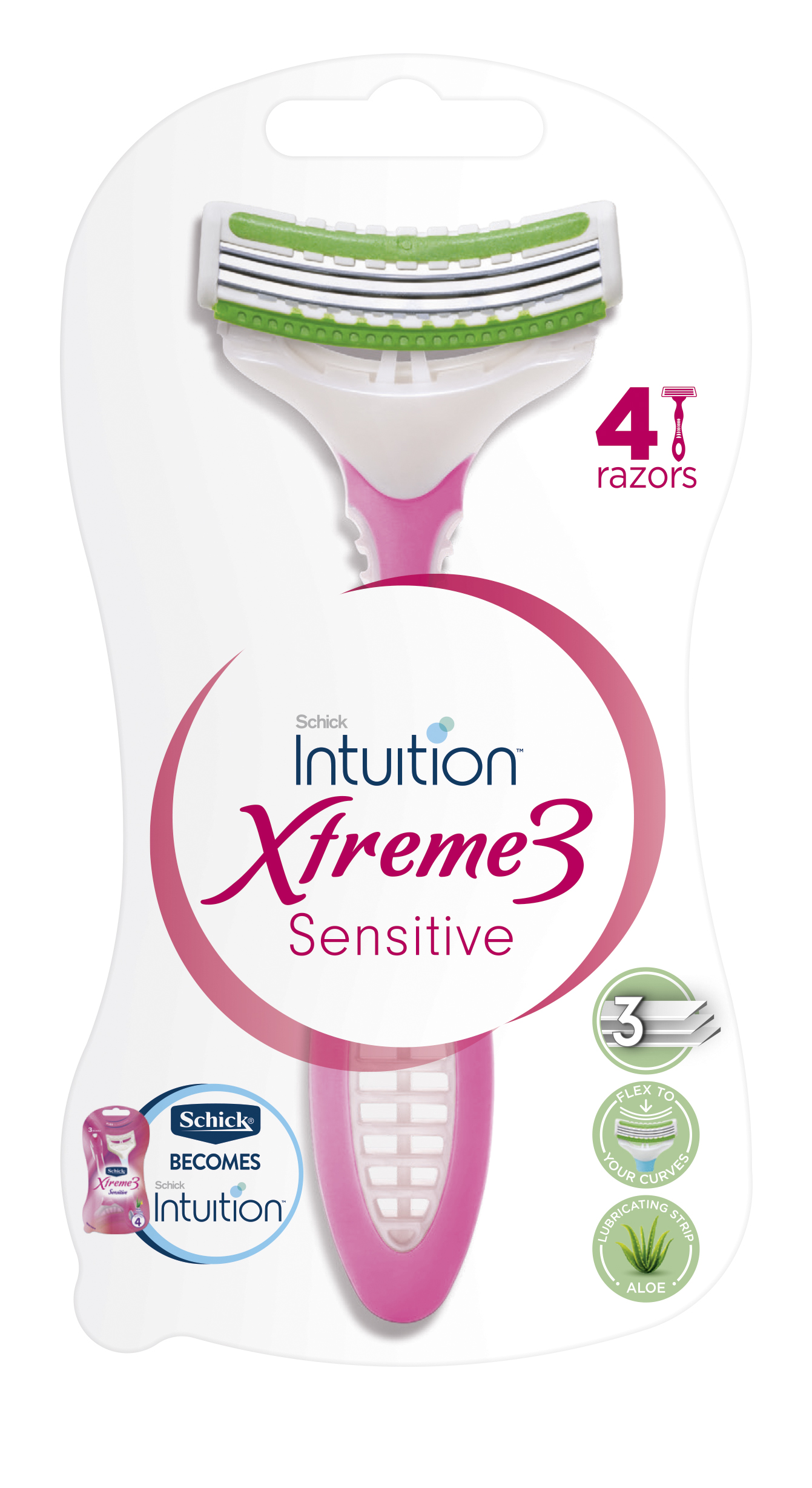 Schick Xtreme 3 Women’s Sensitive Disposable Razors – 4 Pack