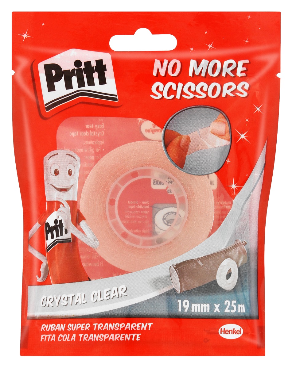 Pritt No More Scissors Clear Tape 25m