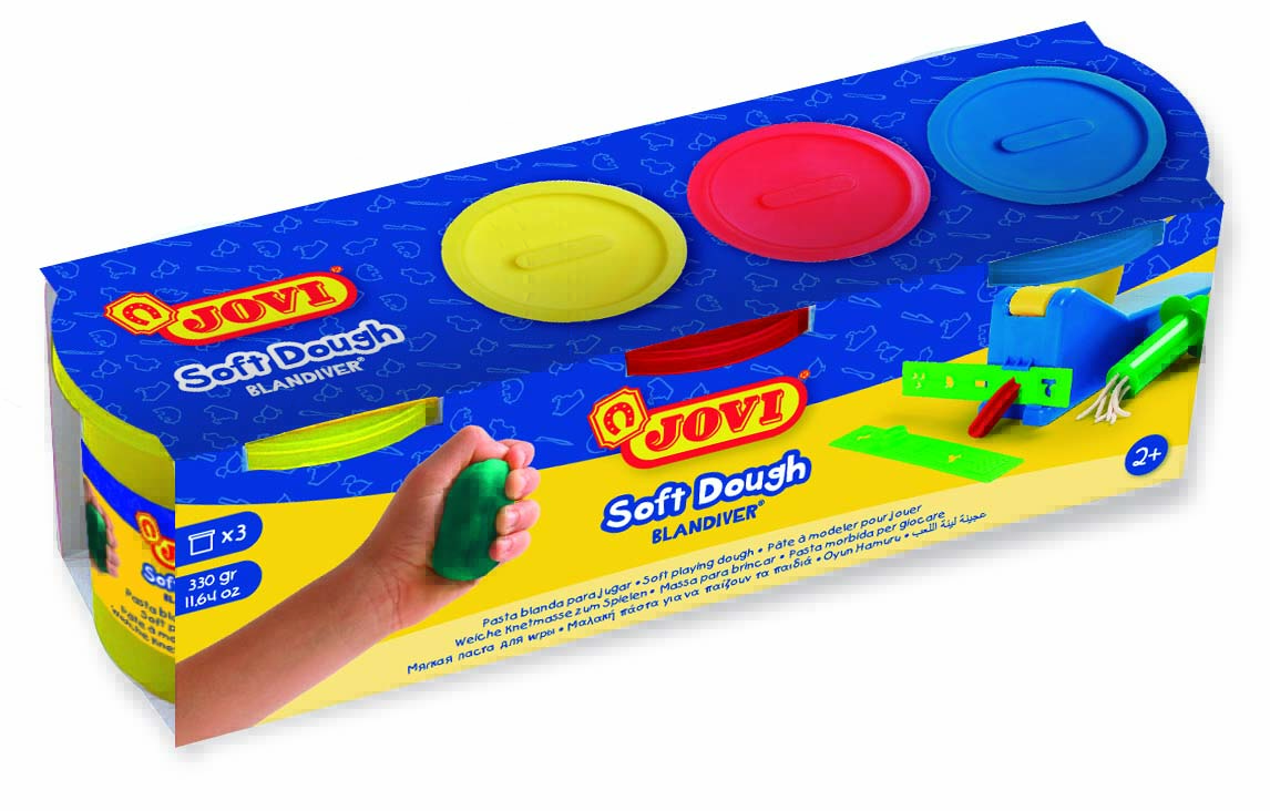 JOVI Soft Play Dough 3X110g – Assorted Colours