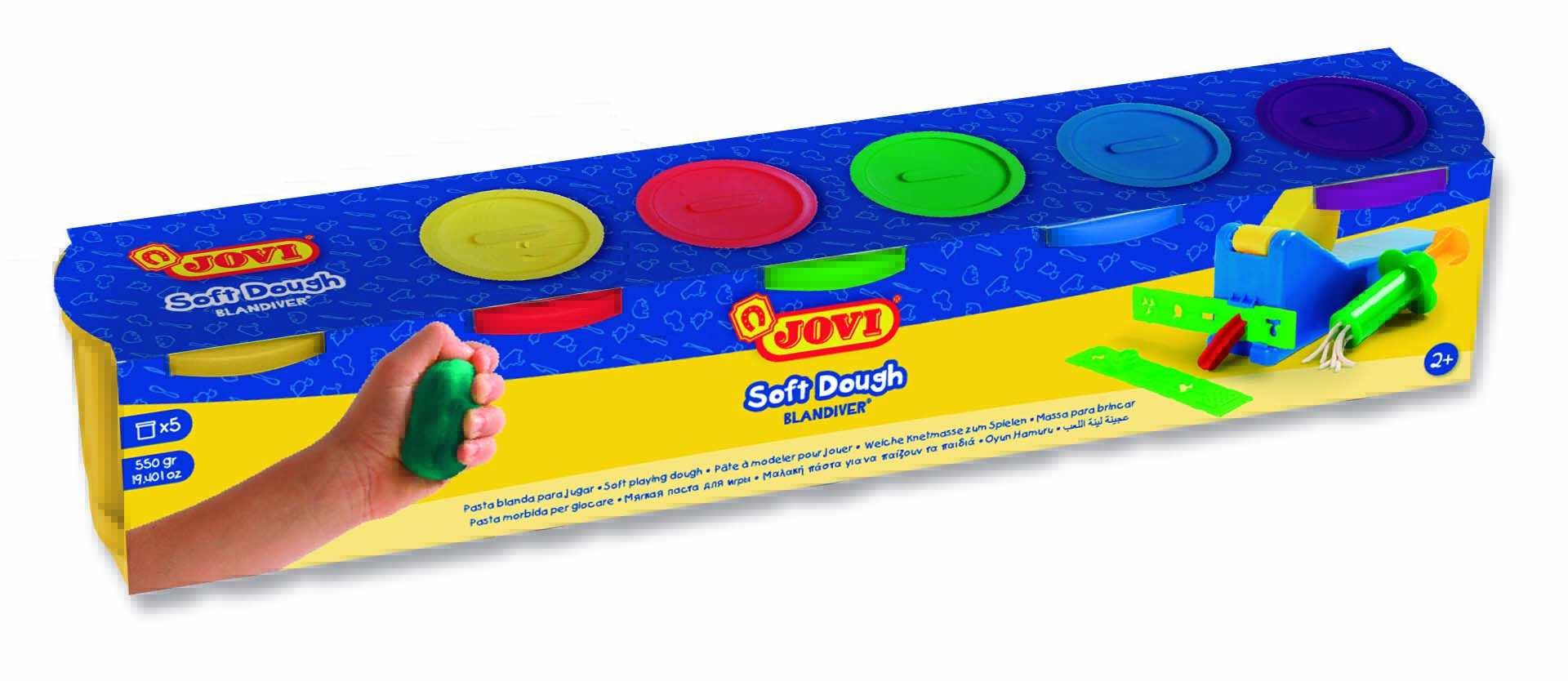 JOVI Soft Play Dough 5x110g – Assorted Colours