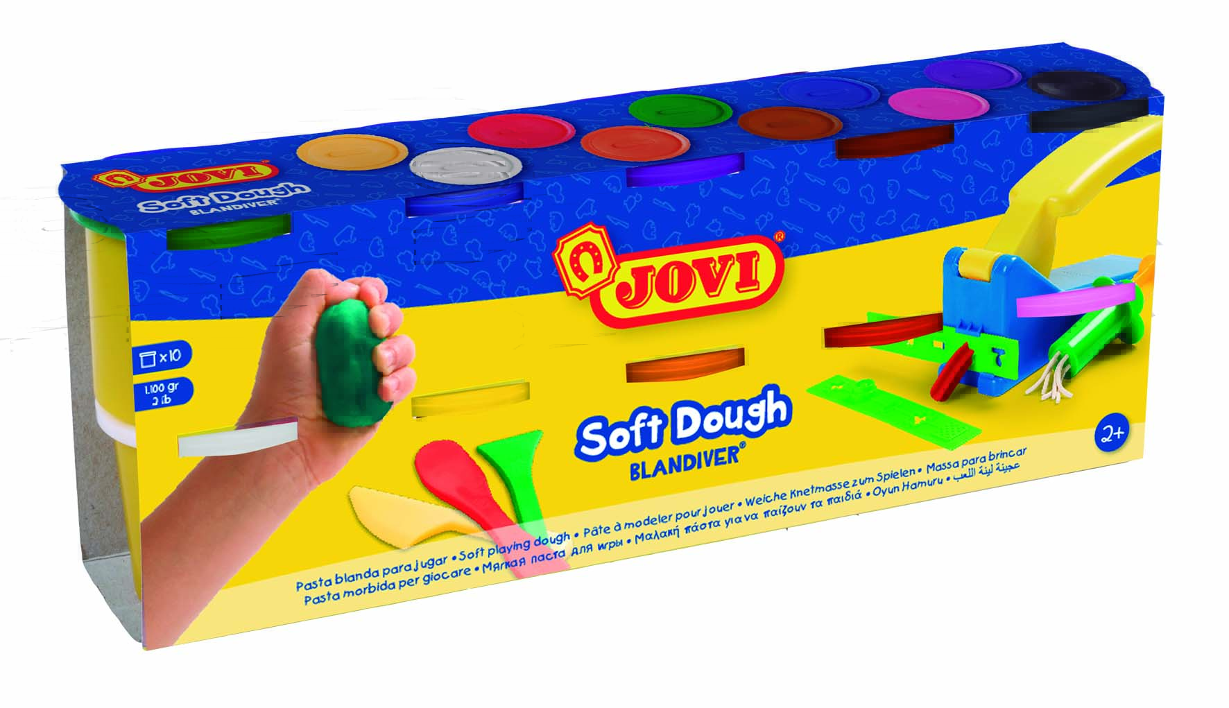 JOVI Soft Play Dough 10X110g – Assorted Colours
