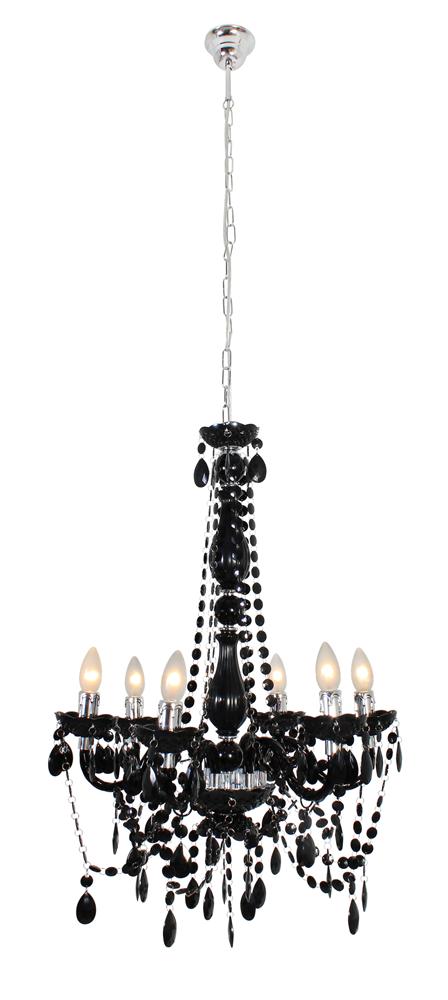 Eurolux – Octave Chandelier 6 Litre – Acrylic Black