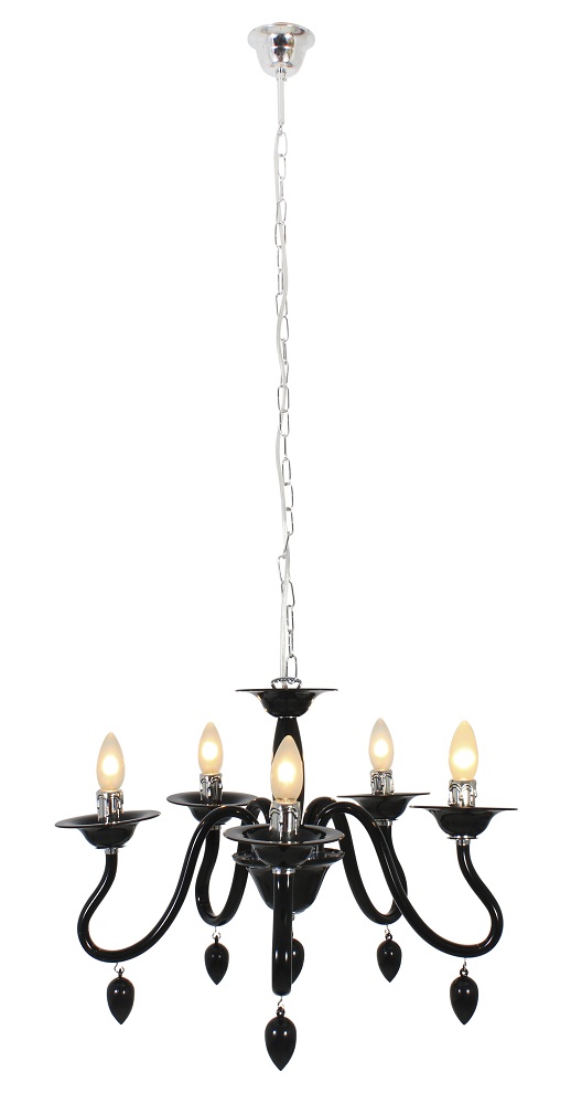 Eurolux – Orlene Chandelier 5 Litre – Acrylic Black