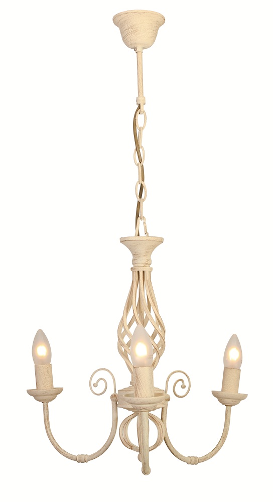 Eurolux – Erin 3 Light Chandelier – Cream