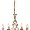 Eurolux – Olivia 5 Light Chandelier – Antique Brass Eurolux – Olivia 5 Light Chandelier – Antique Brass