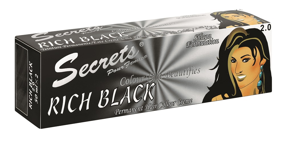 Secrets Cream Colour Rich Black – 50ml