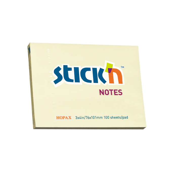 Stick ‘n 76×102 Pastel Yellow Notes