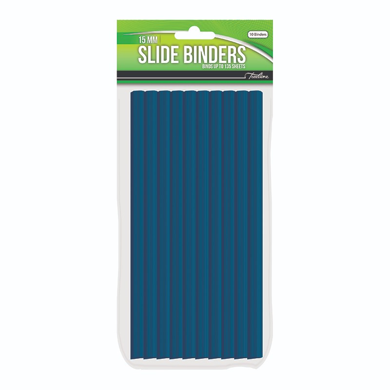 Treeline 15mm Slide Binders Blue – 10’s