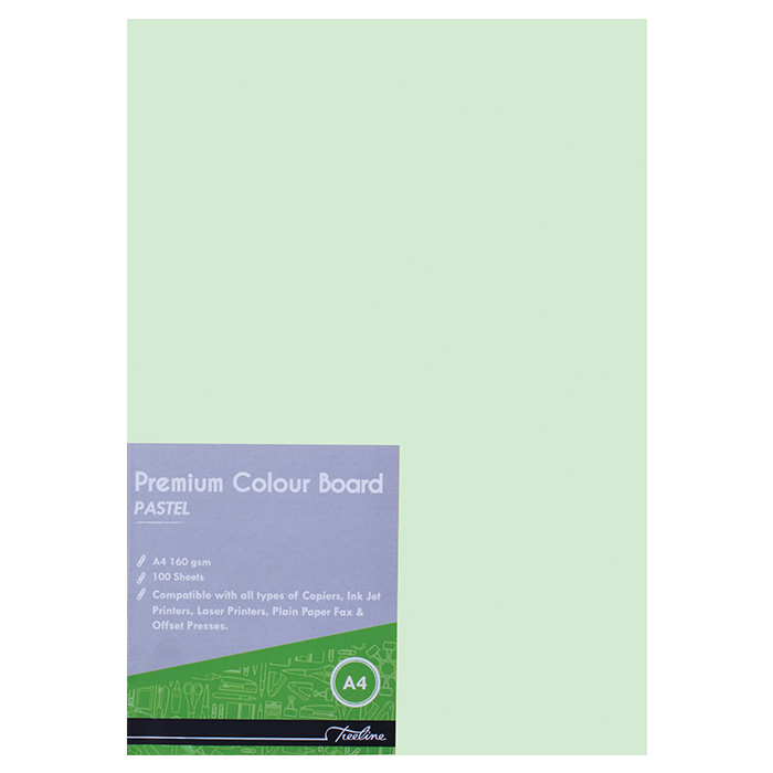 Treeline Project Board Pastel Green A4 160gsm- 100’s