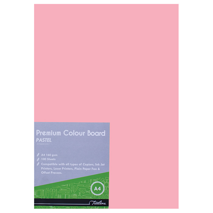 Treeline Project Board Pastel Pink A4 160gsm – 100’s