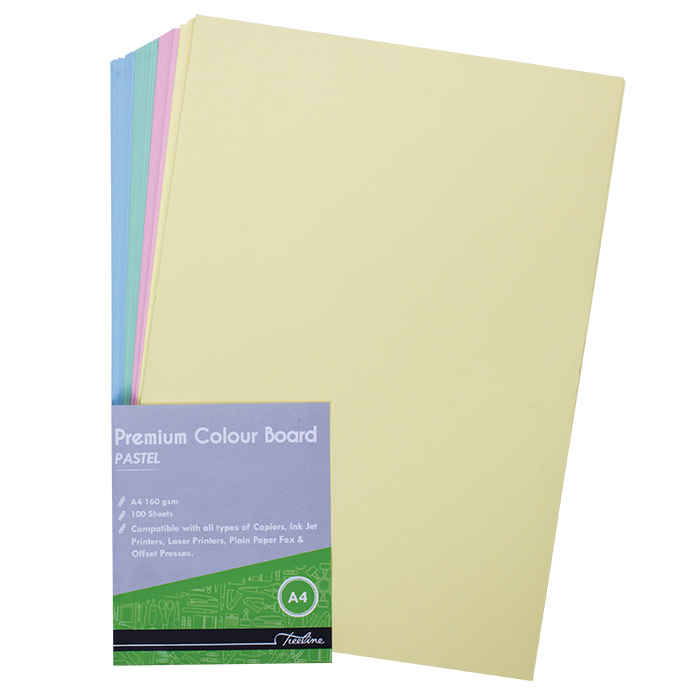 Treeline Project Board Multi Coloured A4 Pastel 160gsm – Pack of 100