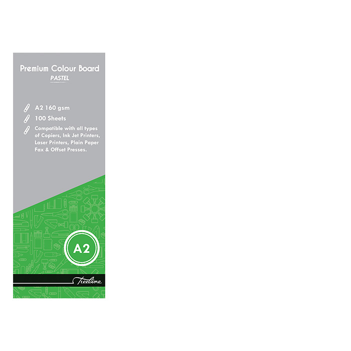 Treeline Project Board White A2 Pastel 160gsm -Pack of 100