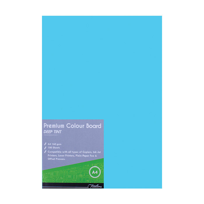Treeline Project Board Terquoise A4 Deep Tint 160gsm Pack of 100