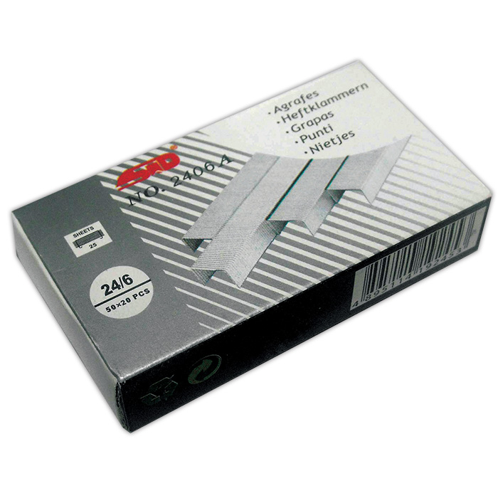 STD 24/6 staples – 1000 per box