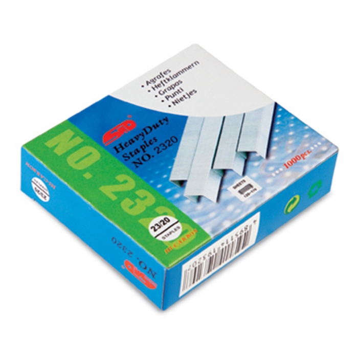 STD 23/20 staples – 180 to 220 Sheets (1000 per box)