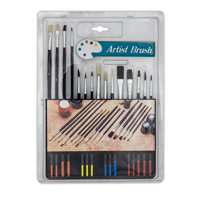 Treeline Artist Brushes Small Horse Hair Artist Brush Set – 15 piece