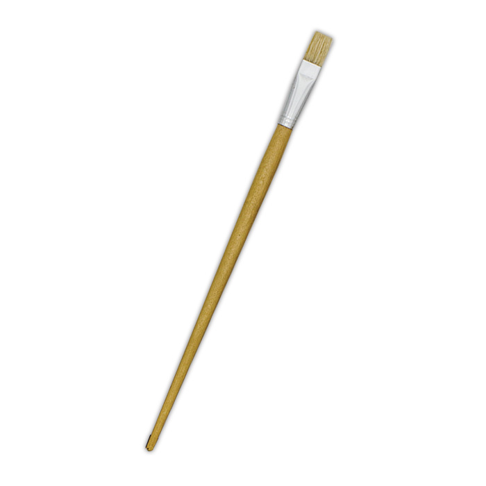 Treeline Long Handle Brushes Flat Synthetic Size 6 Paint Brush