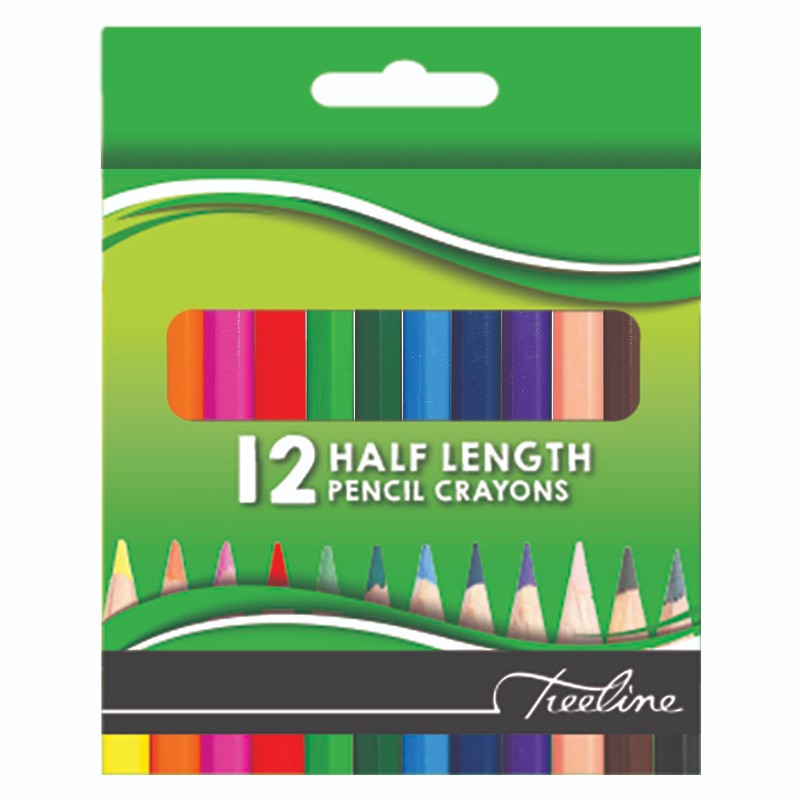 Treeline Pencil Crayons 12’s Half Length