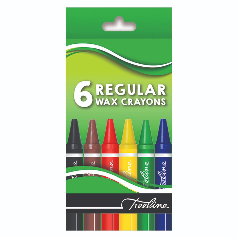 Treeline Regular Wax Crayons 6 Piece