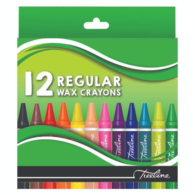 Treeline Regular Wax Crayons 12 Piece