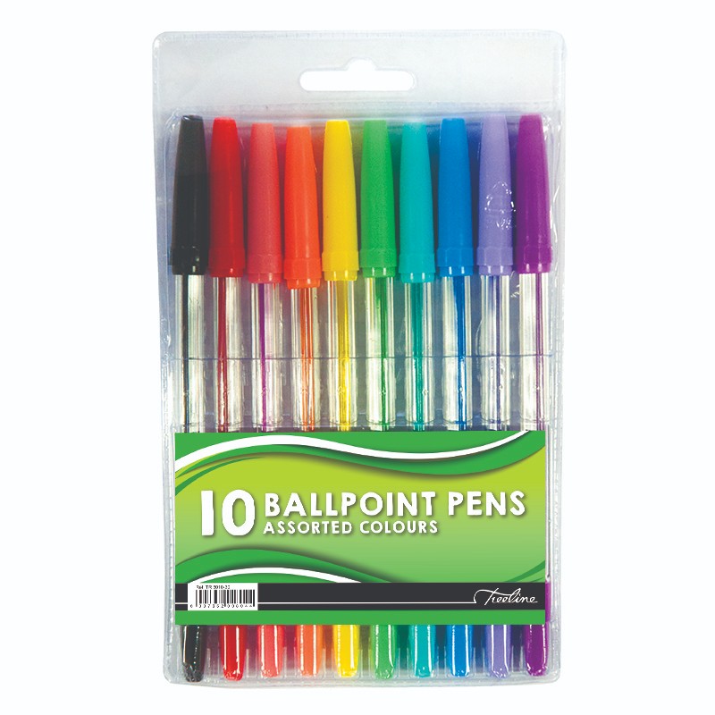 Treeline Coloured Ballpoint Pens Wallet 10