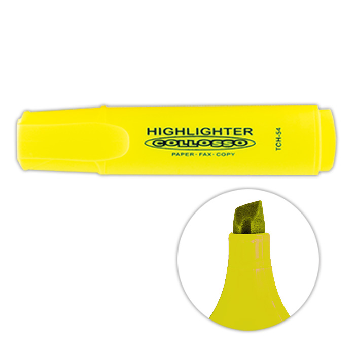 Collosso Highlighters Chisel Tip – Yellow