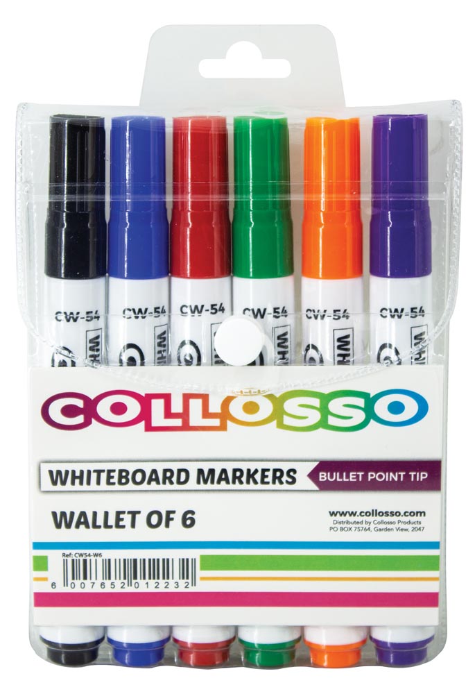 Collosso Whiteboard Markers Bullet Point – Wallet 6