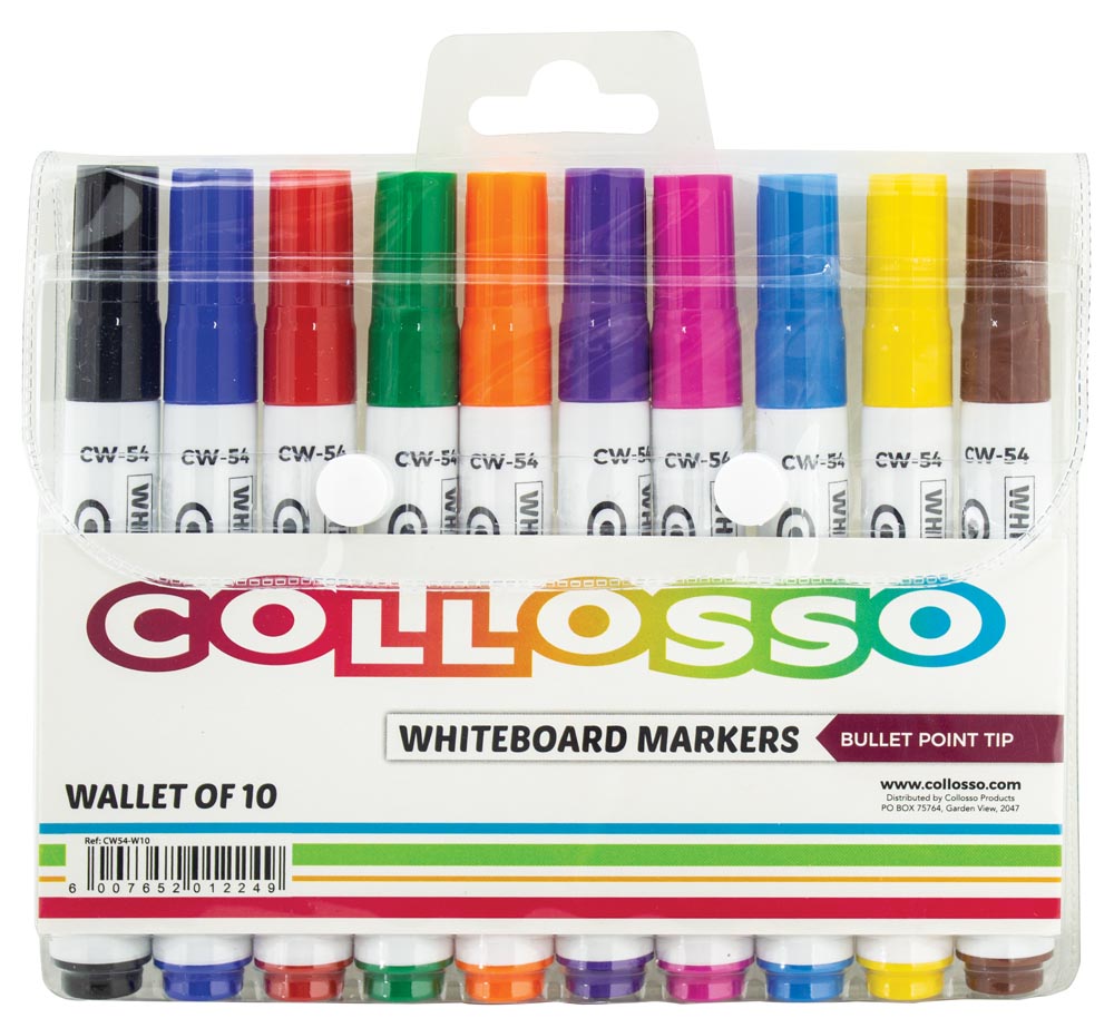Collosso Whiteboard Markers Bullet Point – Wallet 10