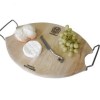 Trudeau Oval Serving Board with Metal Handles Trudeau Oval Serving Board with Metal Handles