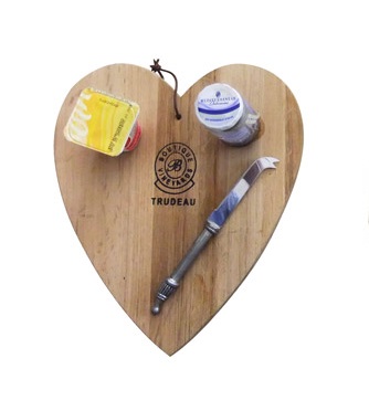 Trudeau Small Heart Serving Board