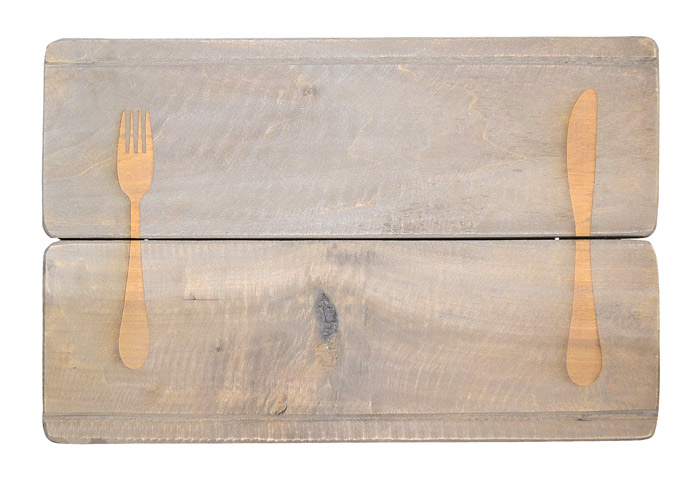Place Mat with Knife & Fork Design