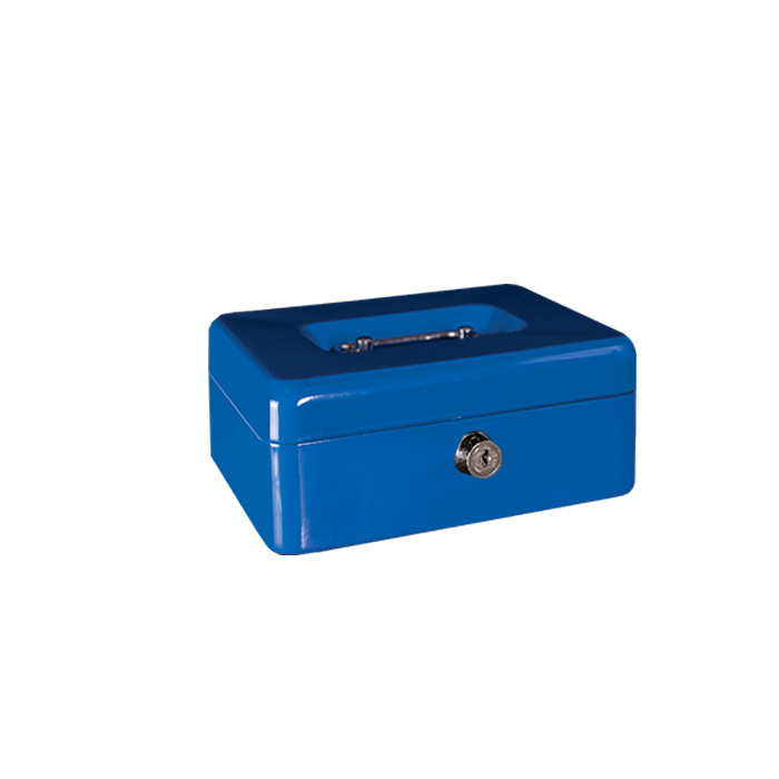 Treeline Cash Box Metal Blue 6 Inch (150mm)
