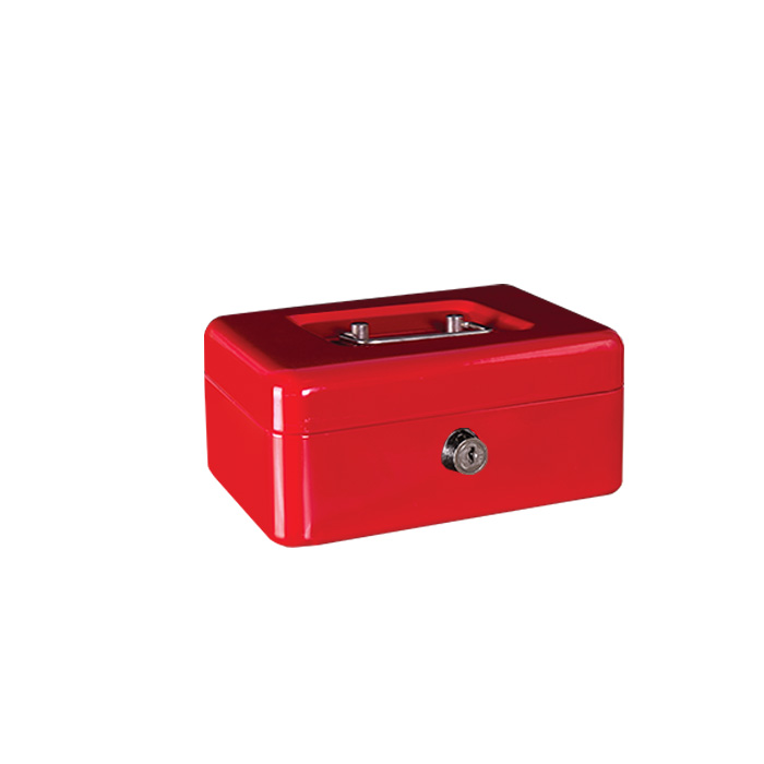 Treeline  Cash Box Red Metal 6 Inch  (150mm)