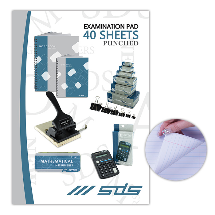 Treeline Exam Pads 40 Sheet Feint & Margin – Punched